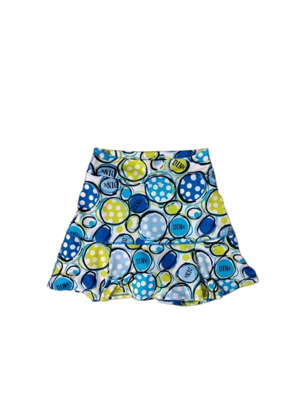 PICKLEBALL BELLA A-Line Skort : Blue DINK Print - Women's Size 10-12